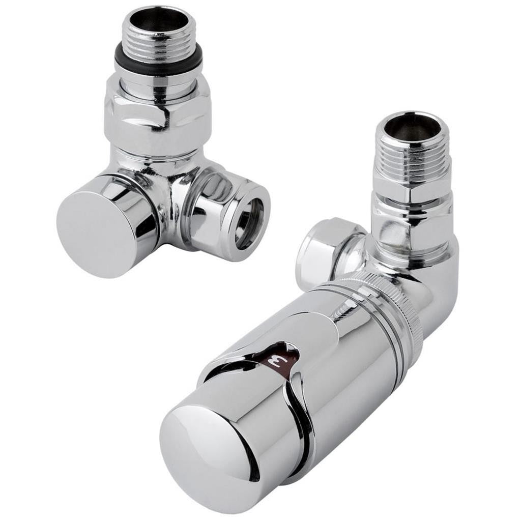 Eastbrook Biava TRV & Lockshield Valve - Chrome