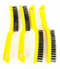 4 Steel Wire 10-1/2" Brush Brushes 4 Row 1" Wide Grill Rust Corrosion