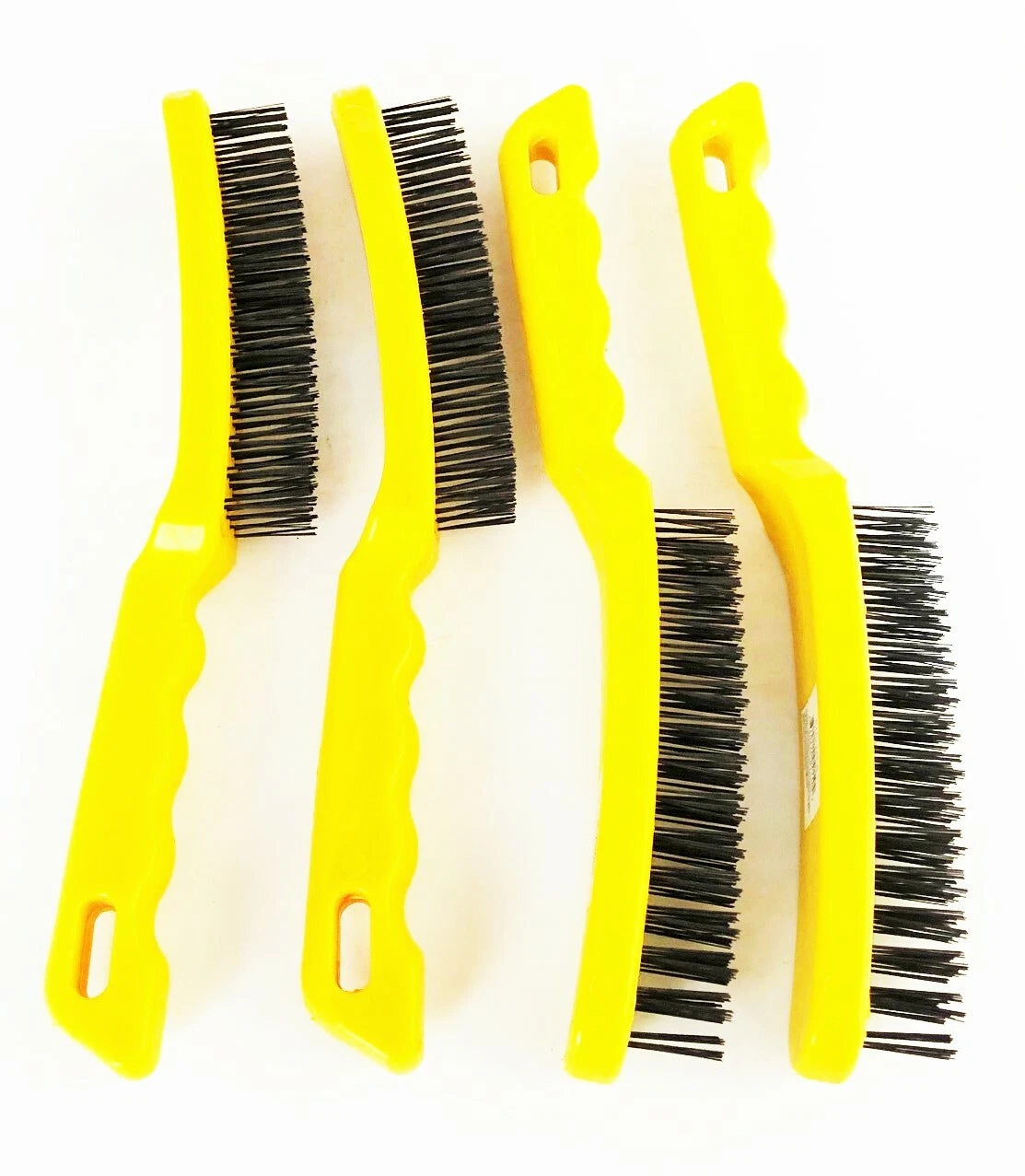 4 Steel Wire 10-1/2" Brush Brushes 4 Row 1" Wide Grill Rust Corrosion