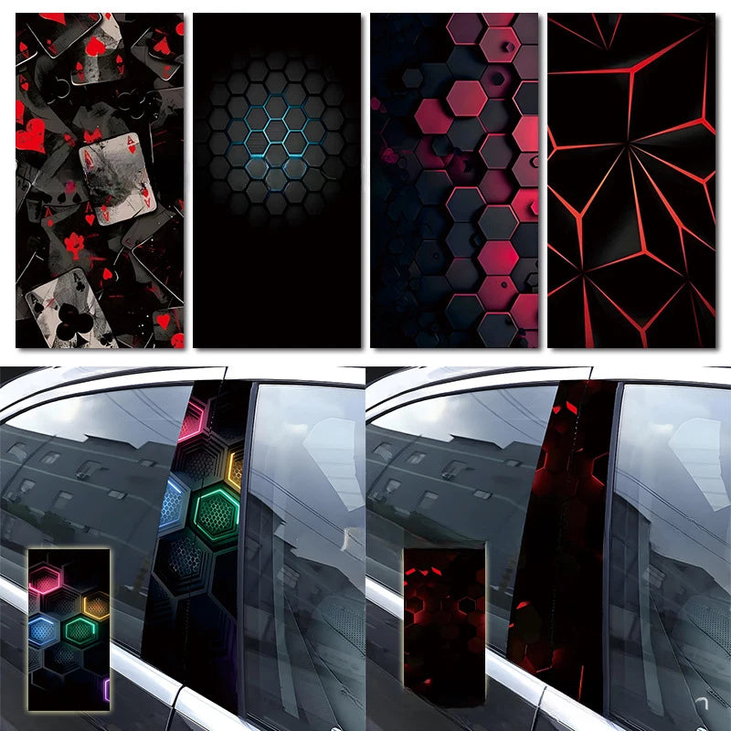 Waterproof 3d Car Door B Pillar Decal With Crack Stereoscopic Design