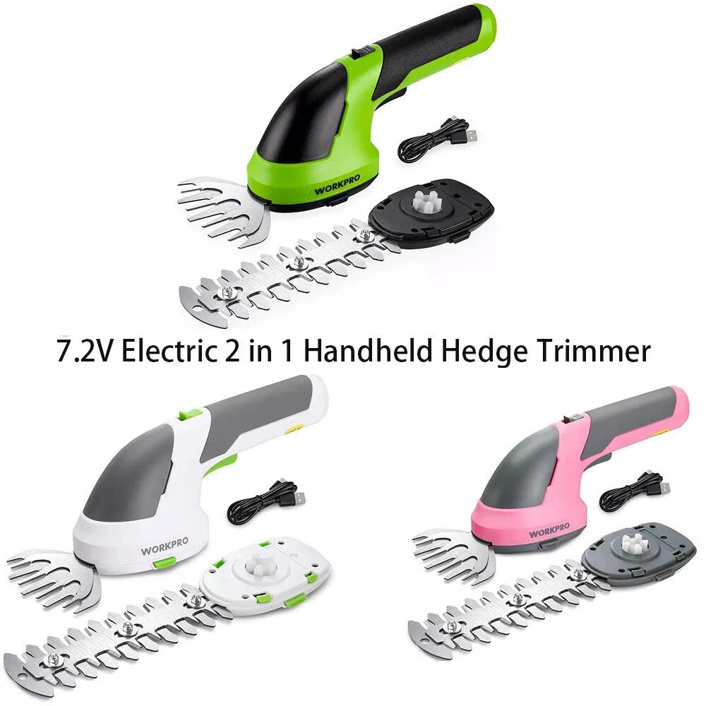 2 In 1 Handheld Cordless Electric Grass Shear & Shrubbery Trimmer