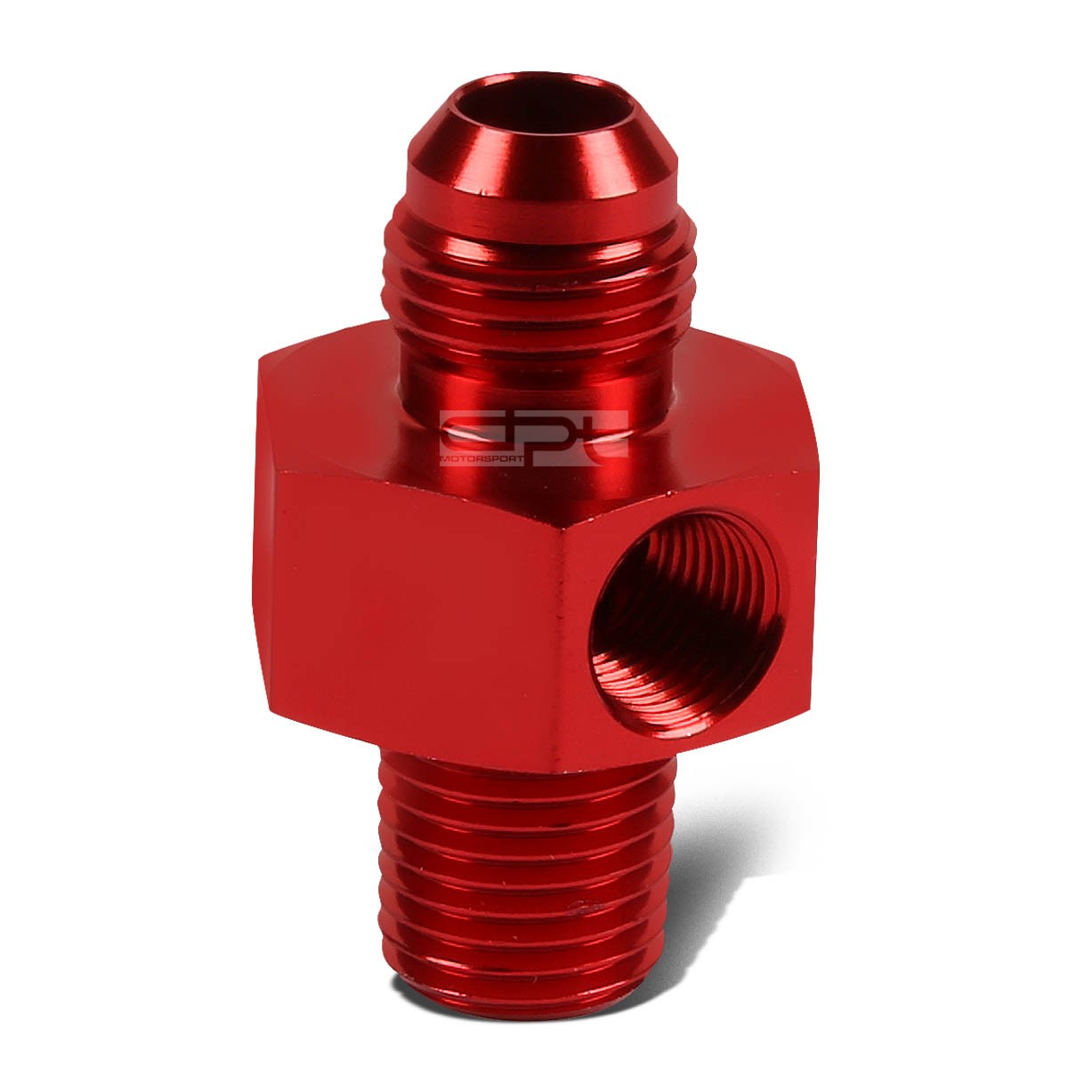 Red 6-An Flare To 1/4" NPT Fitting/Coupler/Adapter+1/8" Fuel/Oil/Water