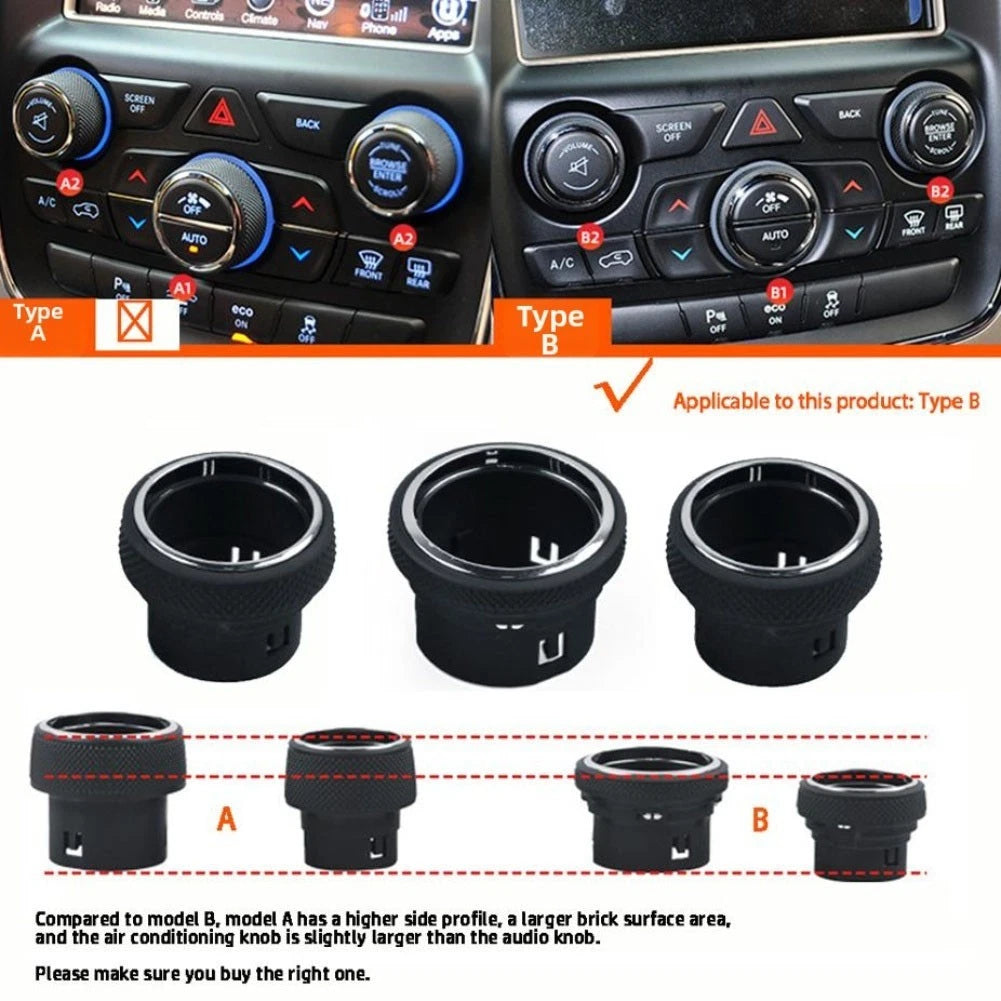 Ac Radio Control Knob Set For Jeep For Grand For Cherokee Wk2 2014