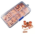 7 Size Non Insulated Red Copper Wire Butt Splice Ferrules Kit