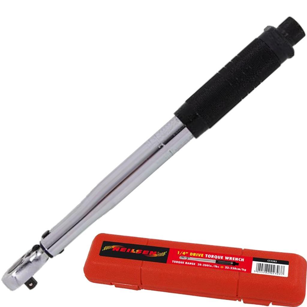 Neilsen Torque Wrench - 20-200 in/lb 1/4" Drive by Neilsen