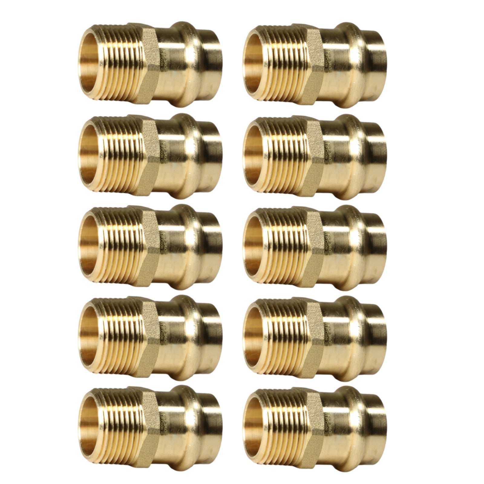 10 Pack XFITTING 3/4" Press Male Adapter, Lead Free Bra