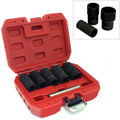 Voche 6pce Grip N Twist Sockets Locking Wheel Nut Remover Damaged