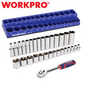 Workpro 32PC Mechanics Tool Kit 3/8" Drive 30 Metric Deep Shallow
