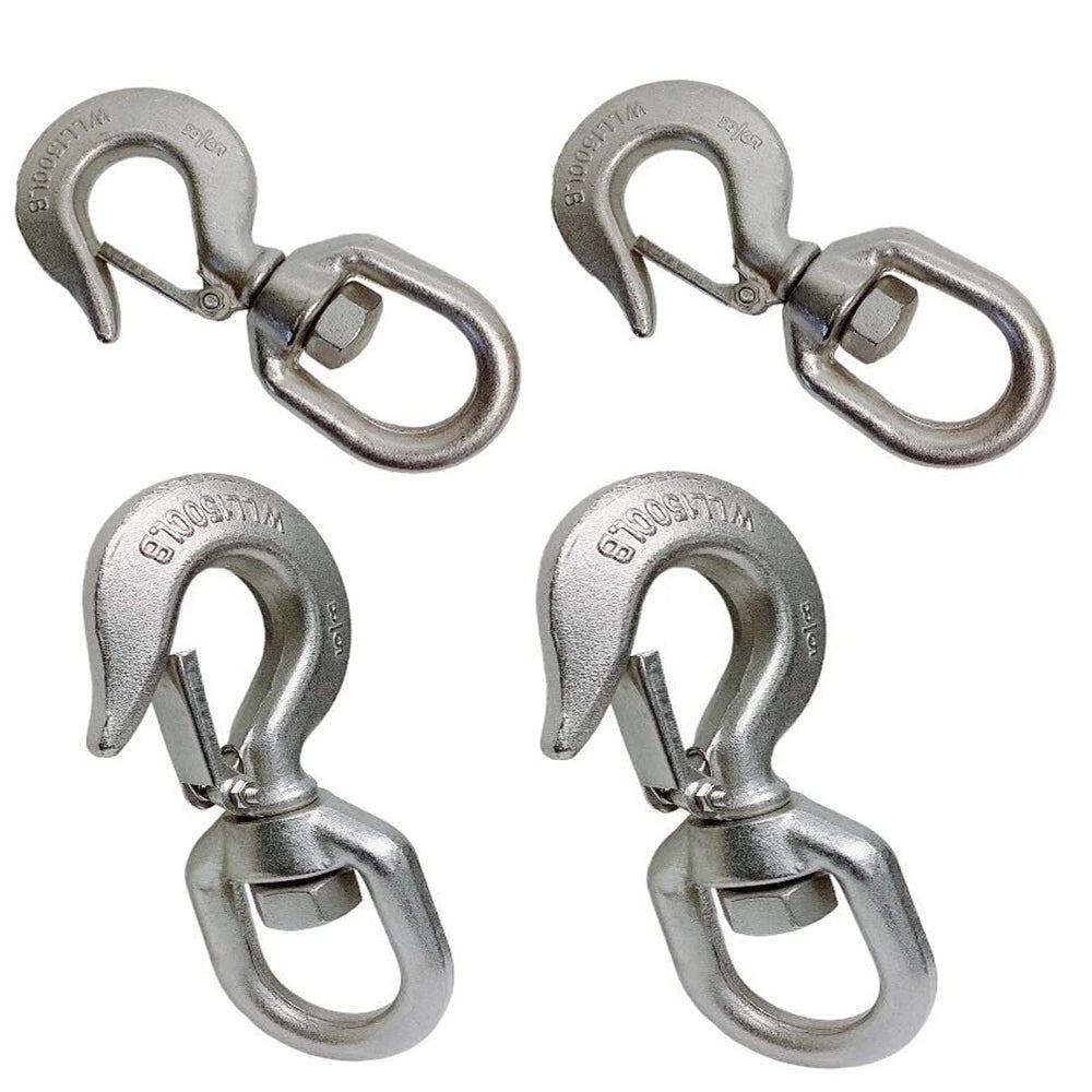 Stainless Steel T316 Drop Forged Swivel Hook Lifting Hook,1500 Lbs