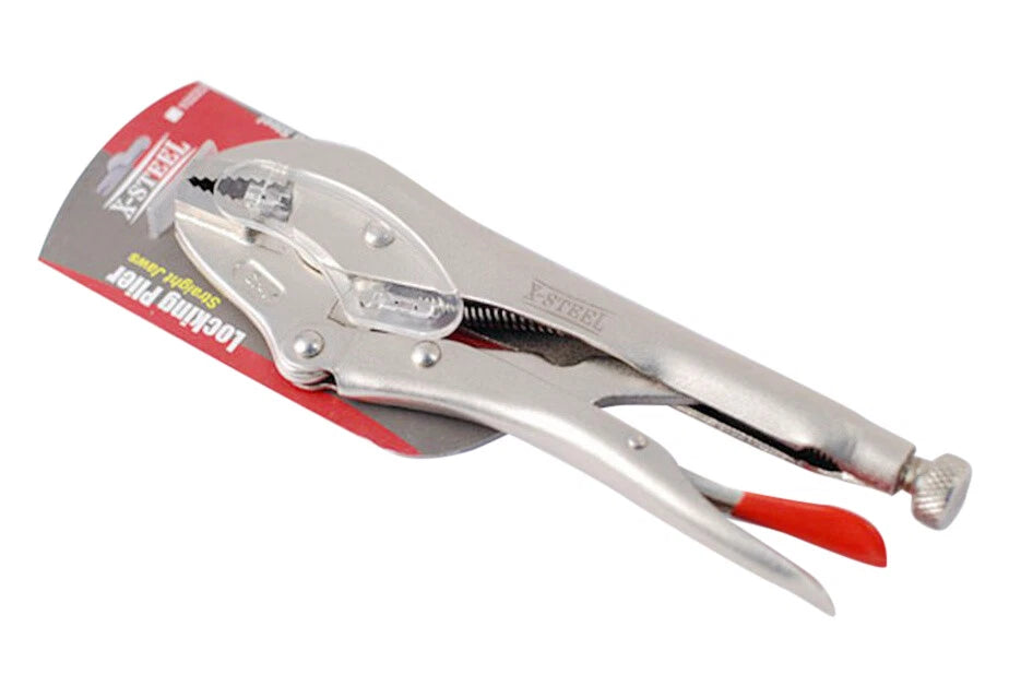 Pack Cr-v Locking Pliers 10" Vice Grip Straight Jaw 3 Rivet