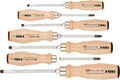 Felo 7pc Wooden Screwdriver Set Phillips & Flat