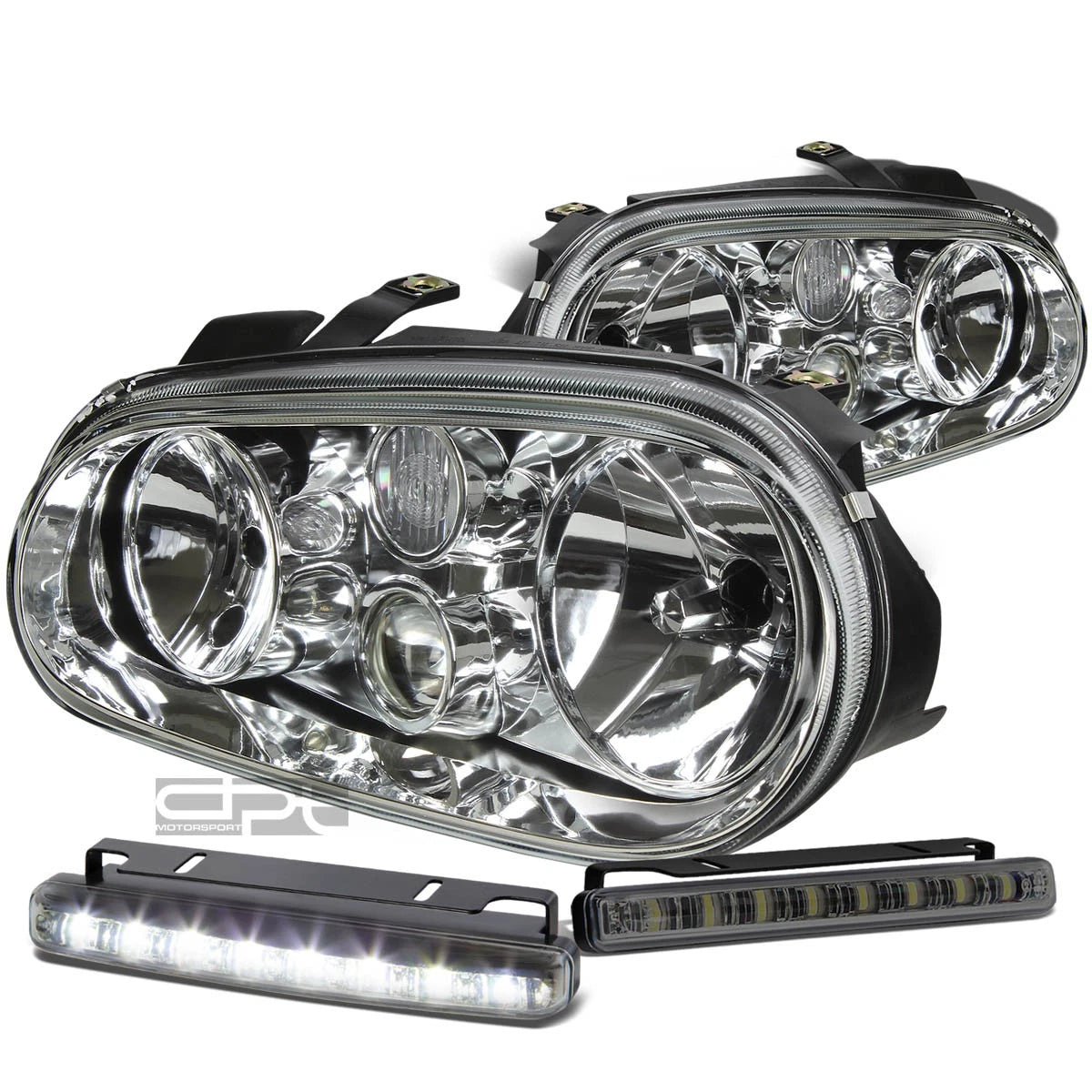 Chrome Housing Clear Head+corner+sm<wbr/>oked Led | Built Supply Co