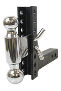 Trailer Tow 8" Drop Rise Dual Adjustable Hitch Ball Mount w/ 2" Solid Shank
