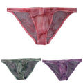 Mens Sheer Mesh Sequins Underwear Briefs With Bulge Pouch For Ultra