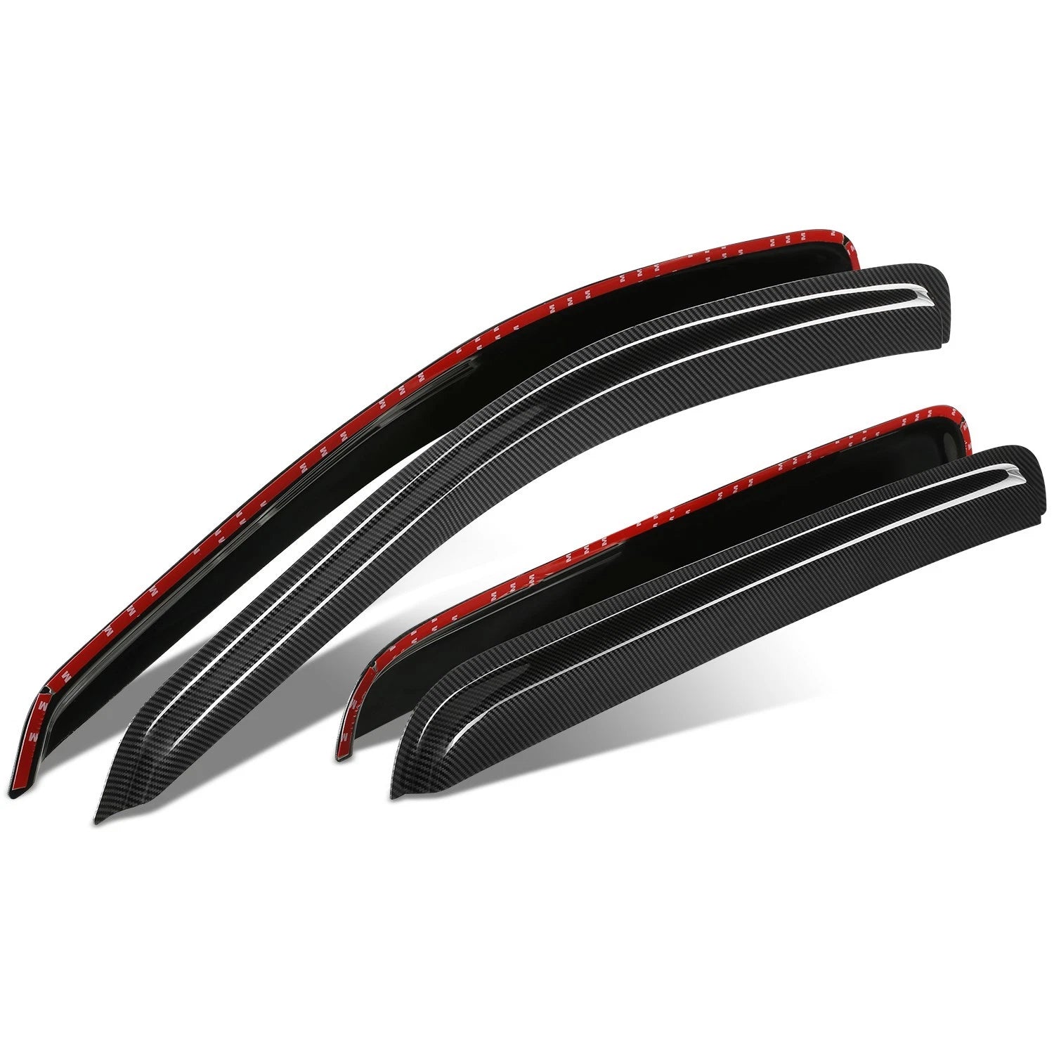 Fit 04-09 Dodge Durango Glossy Black 3m Adhesive Tape 4 Window Visors