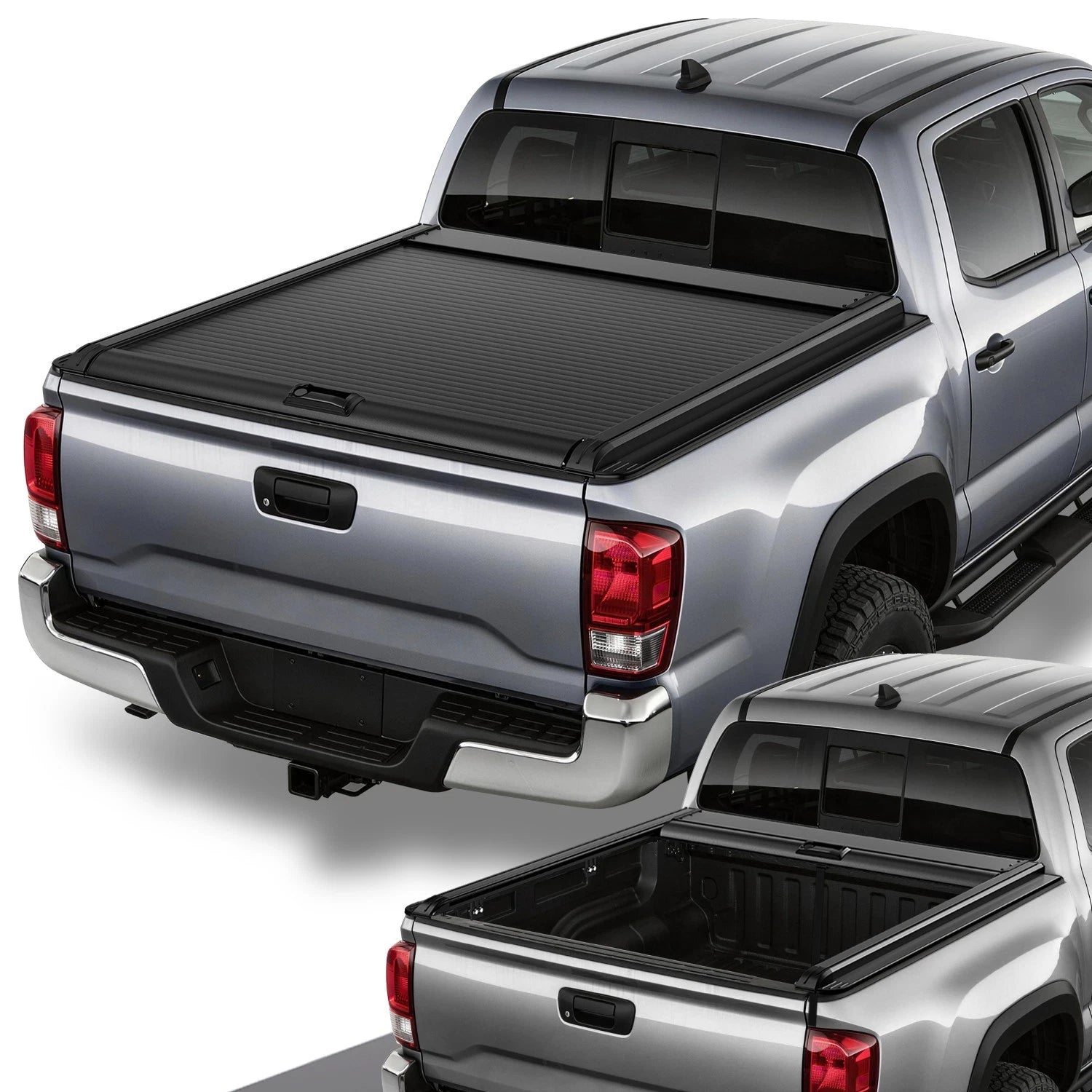Fit 15-23 Toyota Tacoma 5ft Bed Black Retractable | Built Supply Co