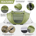 Villey 2 Persons Camping Beach Tent Pop Up Tent Waterproof Automatic
