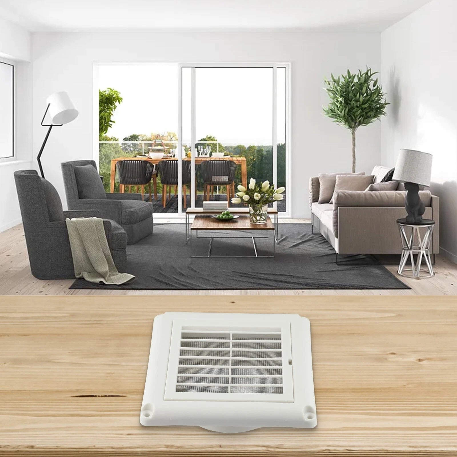 4 Inch White Dryer Vent Cover For Home Exterior And Airflow Management