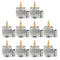 Uhf Male Pl259 Crimp Plug Connector For Rg58 Rg142 Lmr195 Coaxial