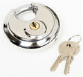 Stainless Steel 70mm Round Disc Storage Unit Pad Lock & 2 Keys Box