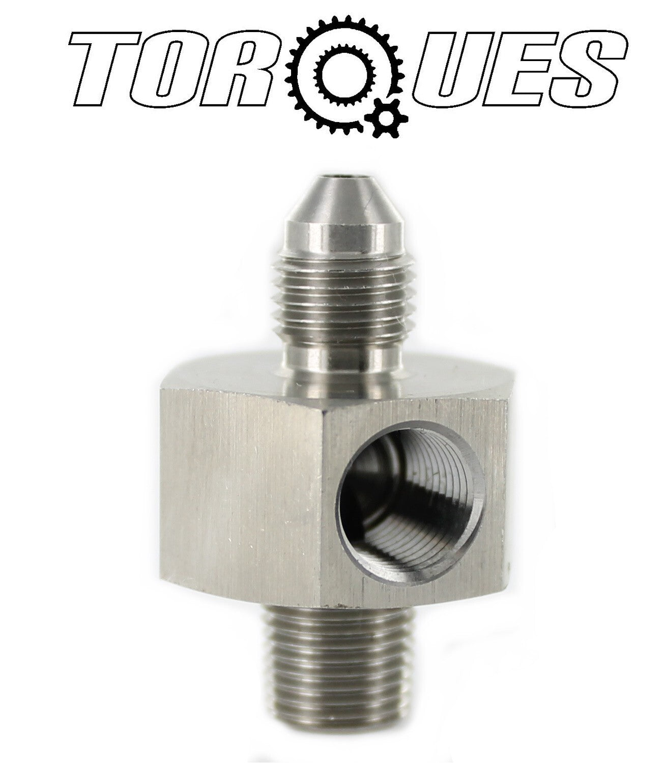 AN -3 (AN3) To 1/8" NPT With a 1/8" NPT Side Port Adapter in Stainless