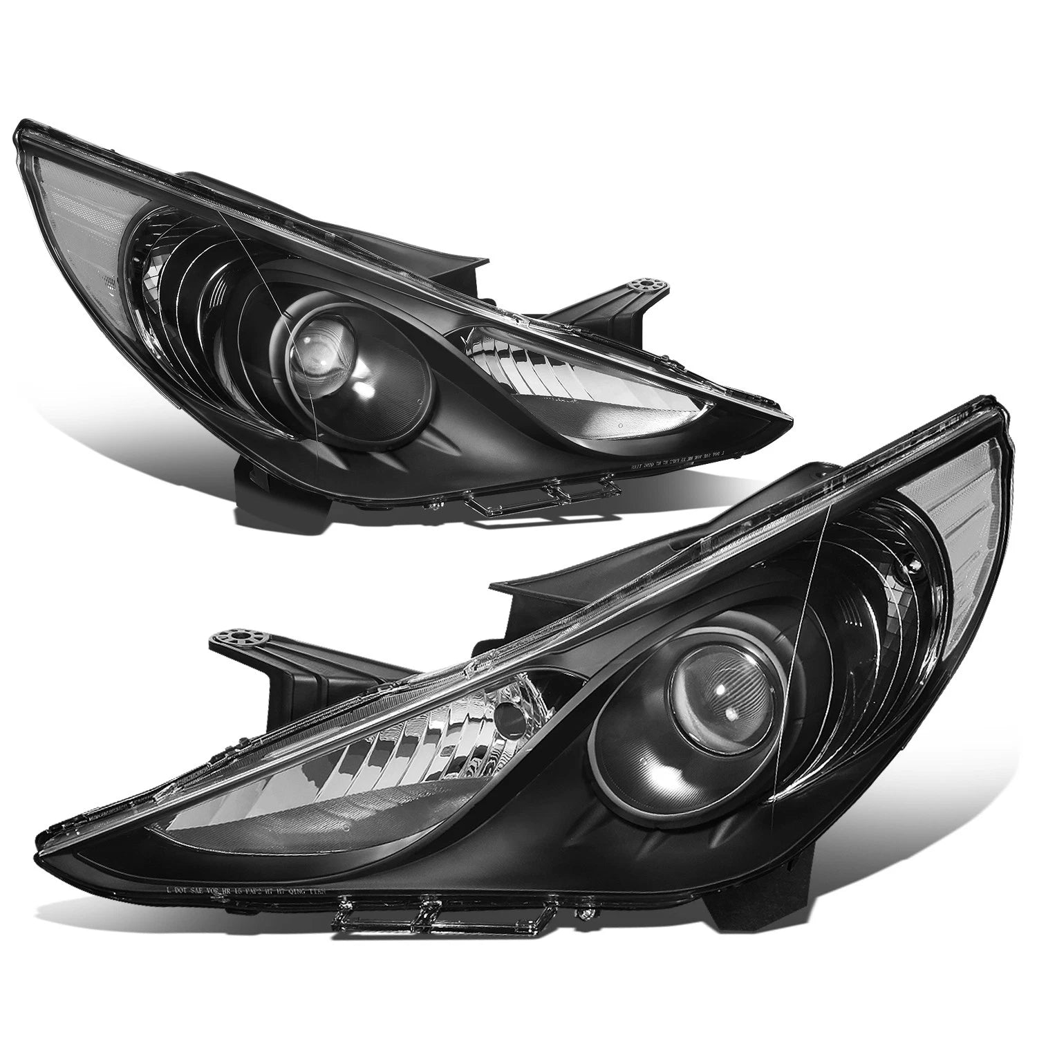 Fit 11-14 Hyundai Sonata Black Housing Clear Corner | Built Supply Co