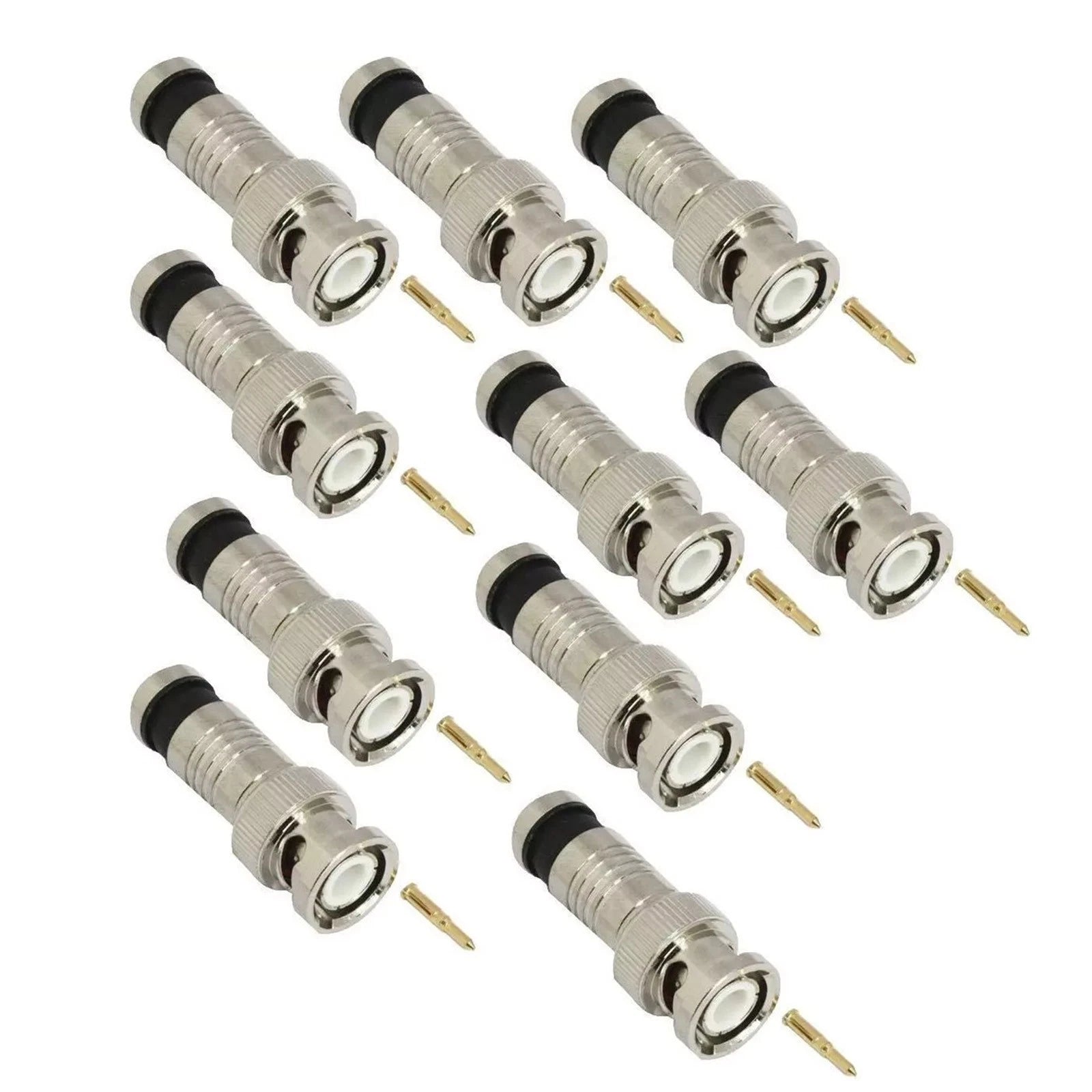 Premium Adapter Bnc Compression Connector For Cctv Camera Rg6 Coax
