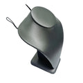 Gray Leatherette Necklace Pendant Chain Jewelry Bust Display Holder