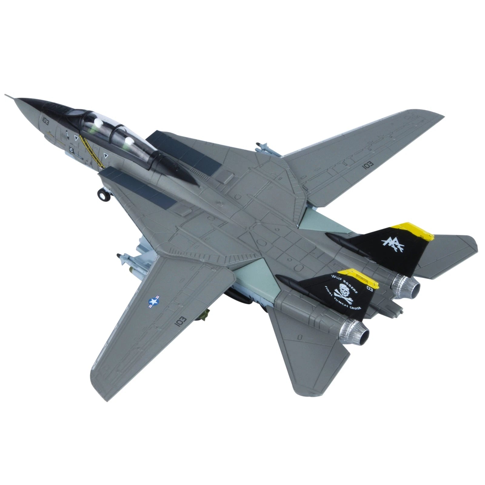 1:100 Scale F-14 Tomcat Us Diecast Fighter Simulation Alloy Aircraft