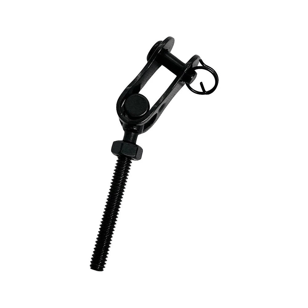Black 1/4"-20 Threaded Toggle Left Hand Cable Rail, T316 Stainless