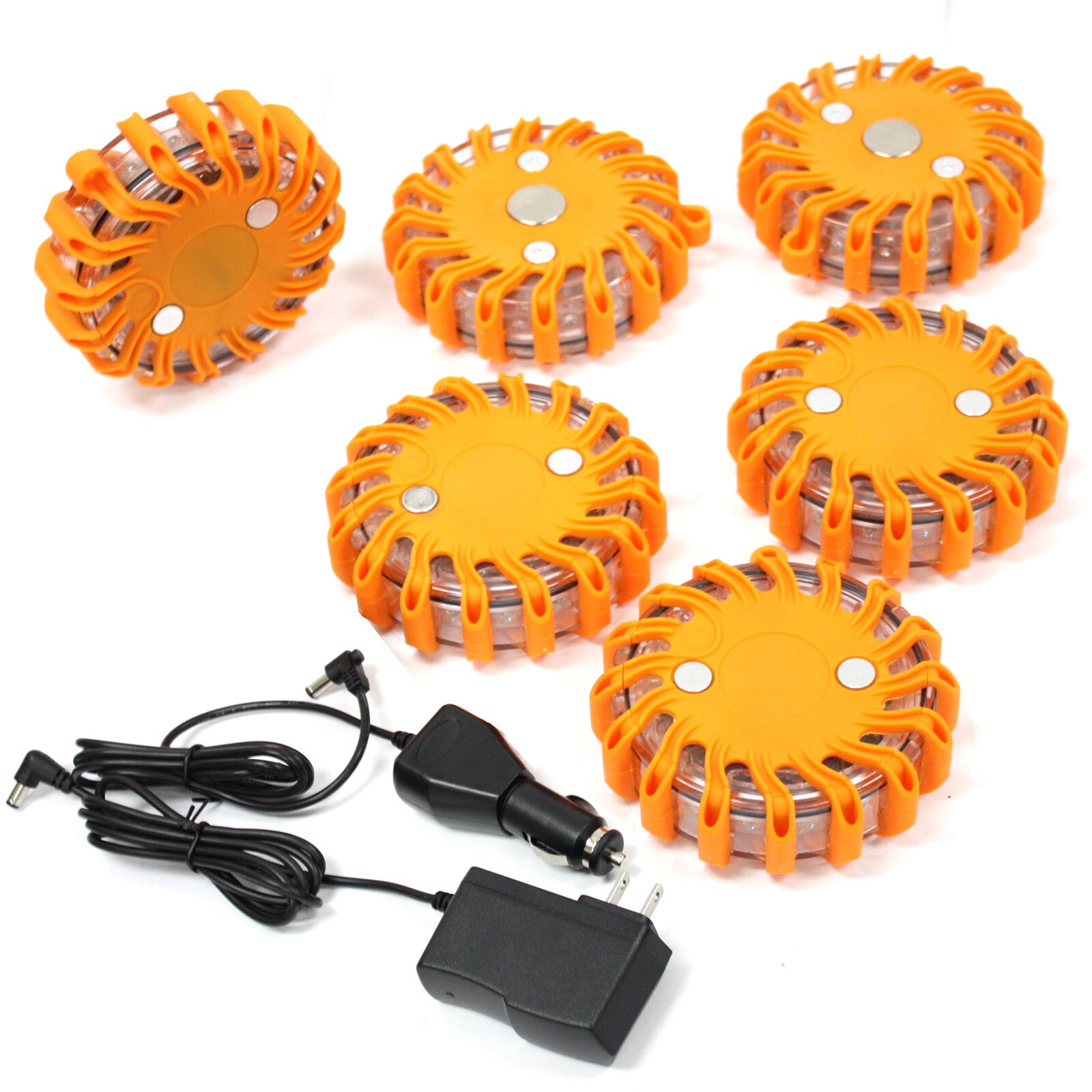 Lot 6 Rechargeable LED Safety Flare Emergency Warning Light by Unbranded