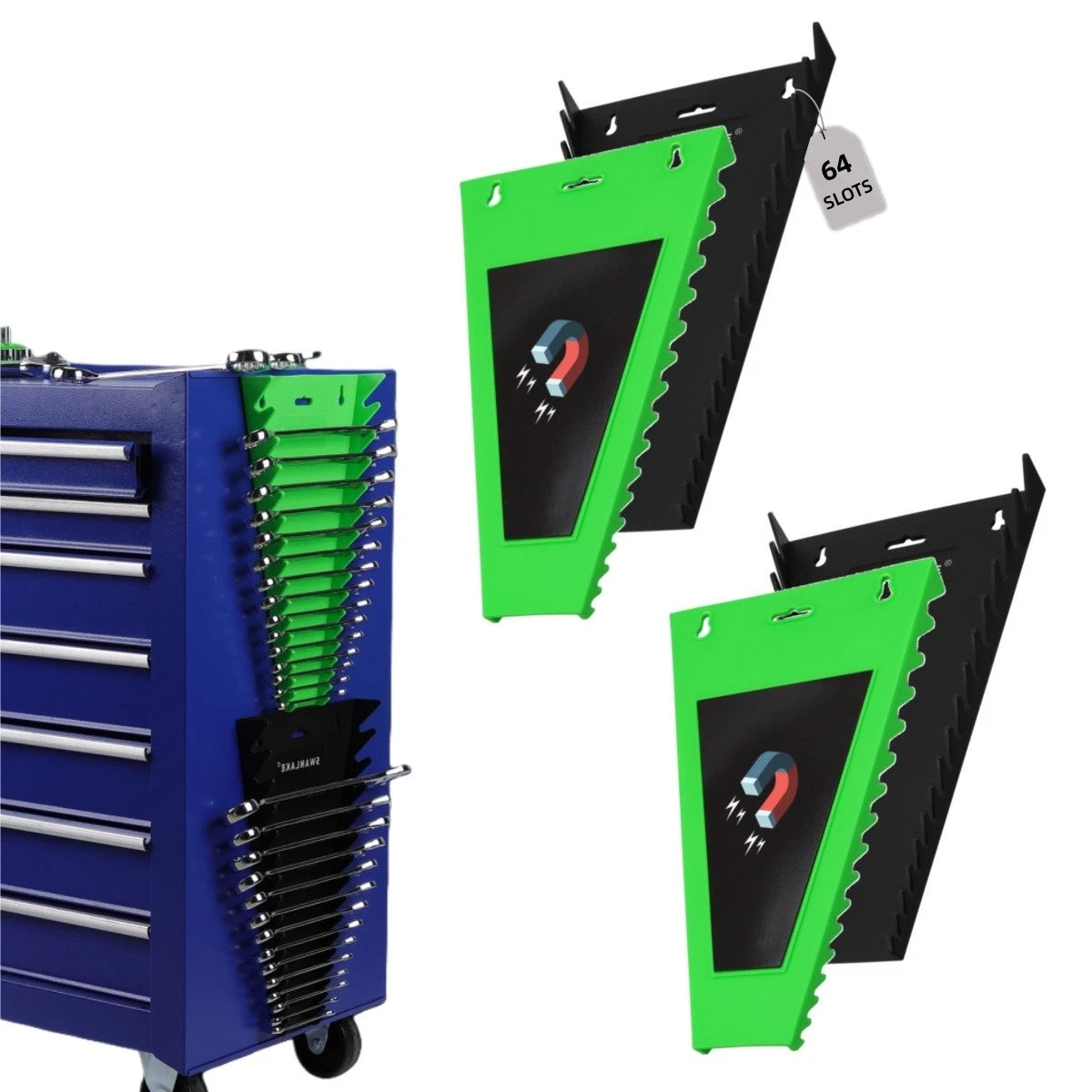 64 Slot Wrench Organizer Holder Tool Box Storage | Built Supply Co