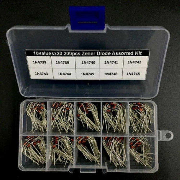 Box 8.2V~22V/1W 10*20 Values 1W Zener Diode Assorted Kit