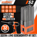 32PC Extra Long Security Power Bit Set 6" Tamper Proof