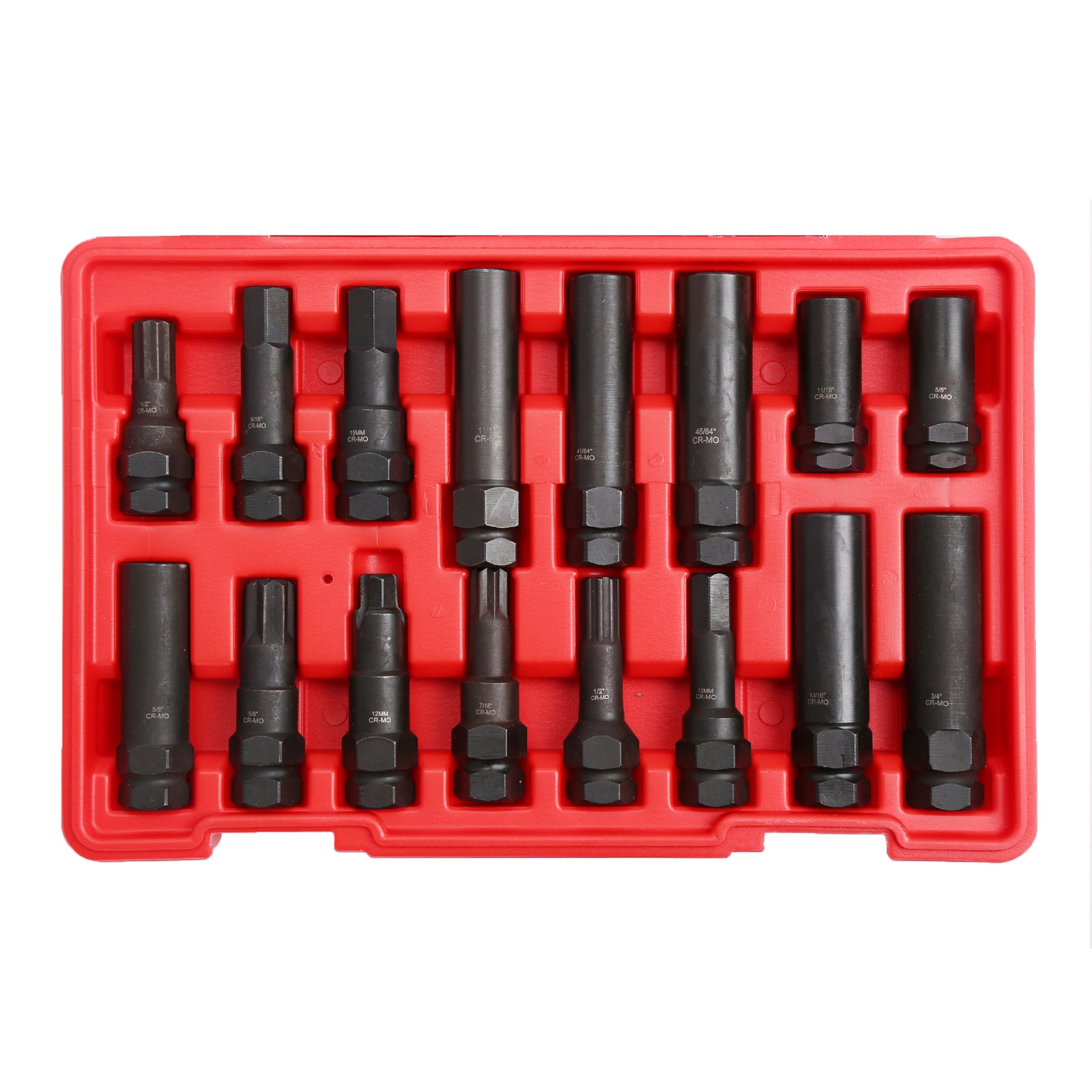 16pc Security Locking Key Lug Nut Master Pro Socket Set Tool Kit Wheel