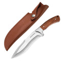 Swiss+tech 11-5/8" Hunting Bowie Knife With Leather | Built Supply Co