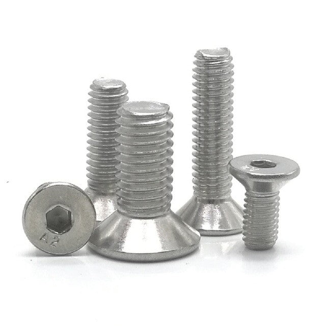 M3 FHCS Flat Head Cap Screw Allen Bolts Stainless Steel DIN 912 10pcs by Unbranded