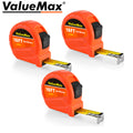 ValueMax 3PACK Retractable Tape Measure 16FT Measurement Tape