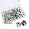 150pc Nylon Insert Lock Nut Assortment 6 Sizes Steel Zinc Plated by Unbranded