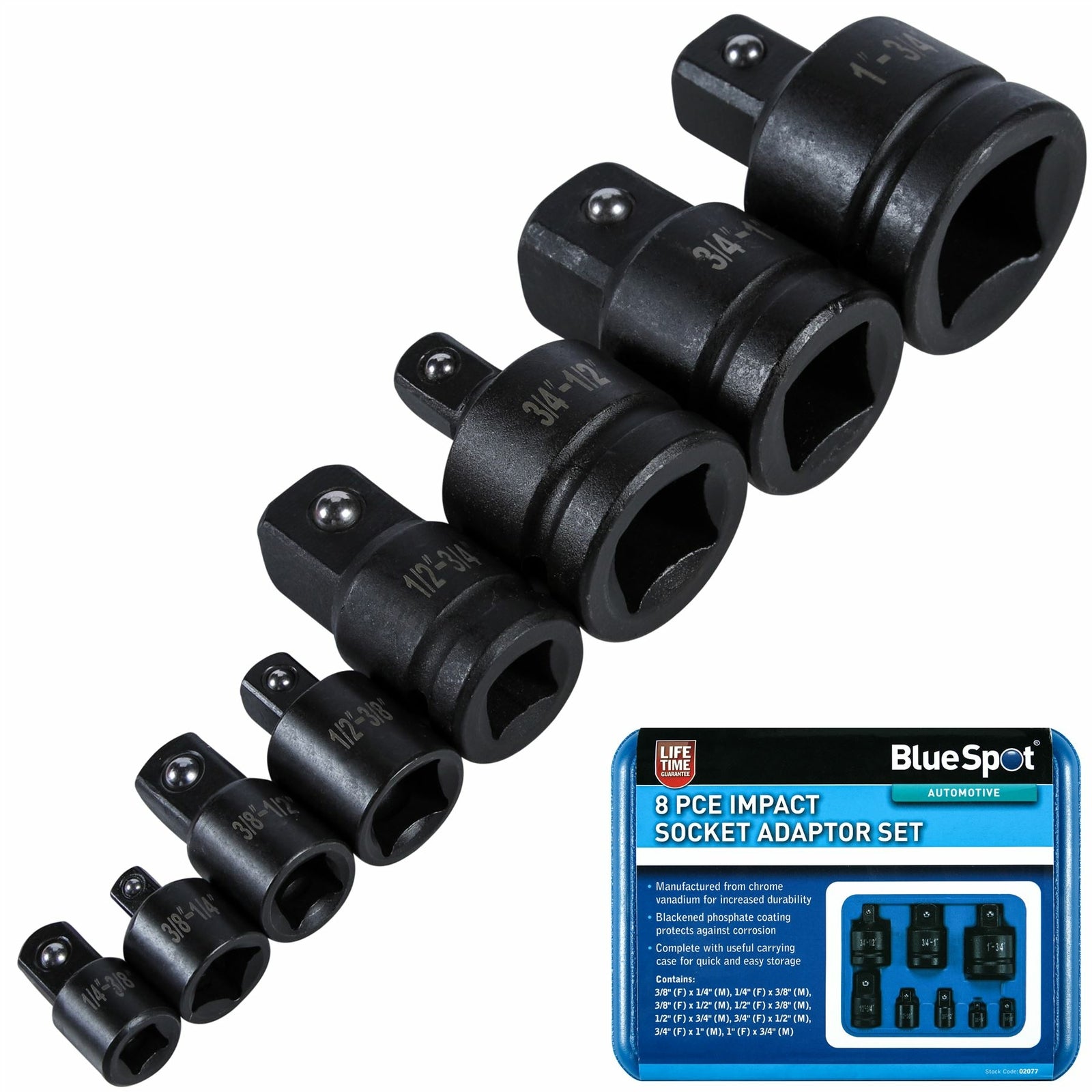 BlueSpot 8pce Impact Socket Converter Reducer Adapter Set by BlueSpot
