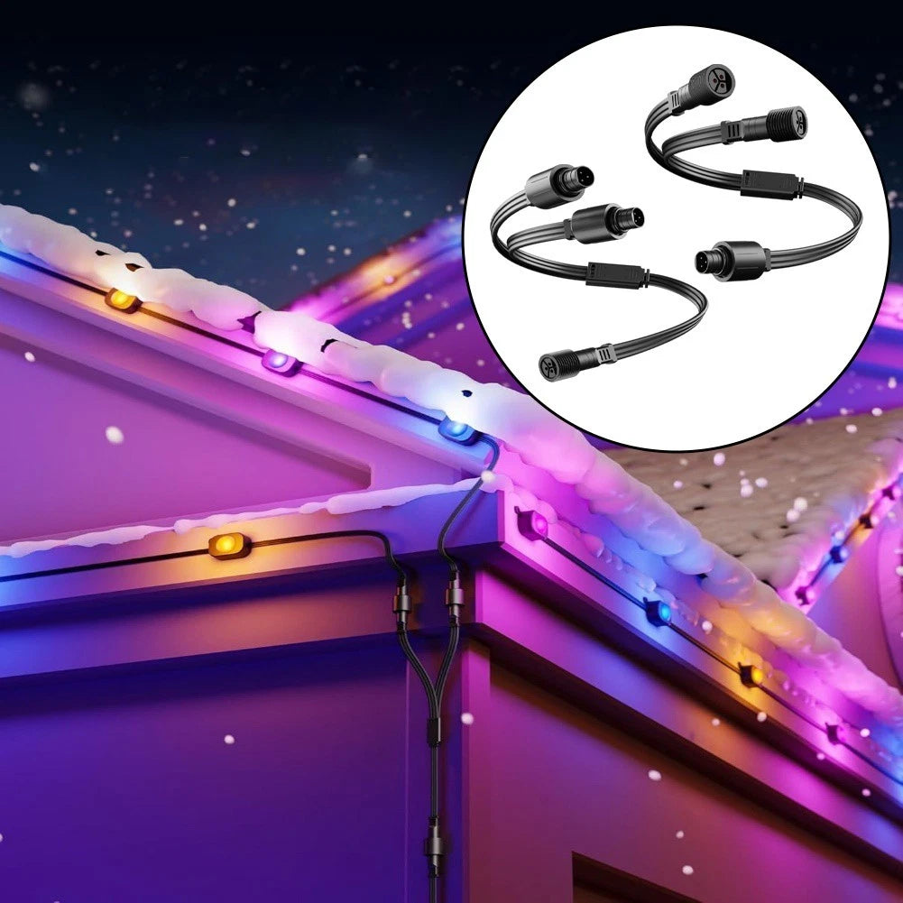 Ip65 Y Splitter For Eufy Outdoor Lights E22 Weatherproof Twist Lock