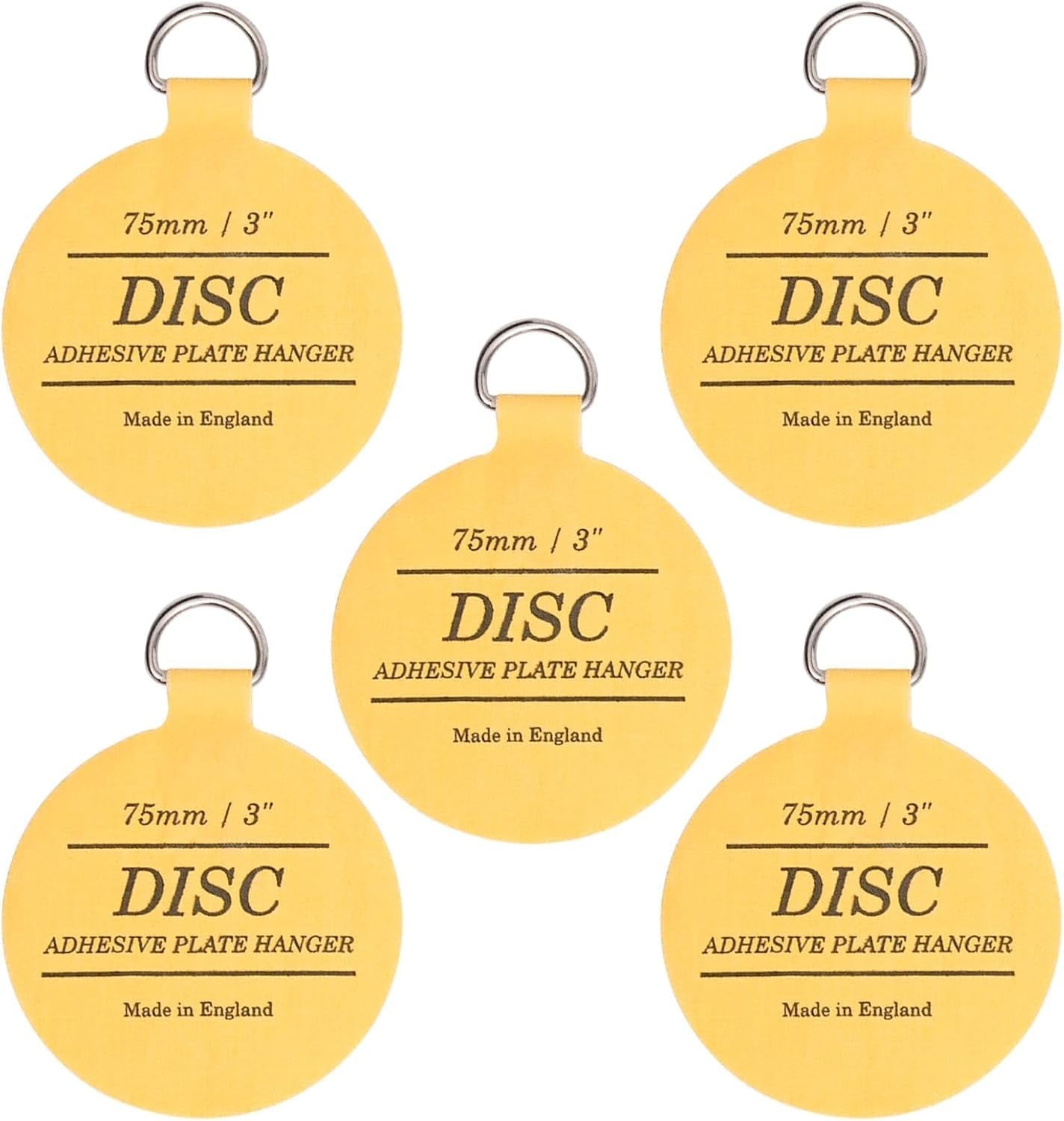 Disc Plate Hangar for Walls - Self Adhesive Plate Holder 5 Pack (3"/75mm)