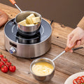 Stainless Steel Cooking Pan With Flat Bottom And Comfortable Wooden
