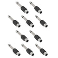 10packs Rca Female Jack To 6.3mm Male Mono Plug Single Audio