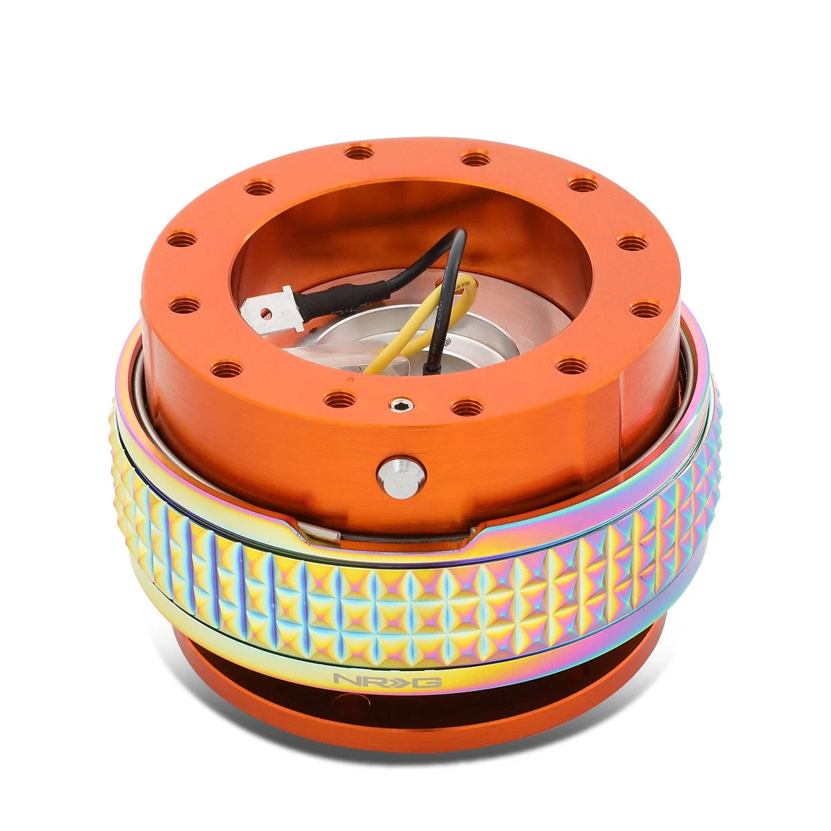 Nrg Aluminum Steering Wheel Quick Release Adapter Gen 2.1 Orange/neo