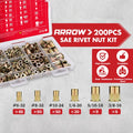 Arrow Sae Rivet Nut Kit For Rivnut Tool Nut Setter Thread Set Nutsert