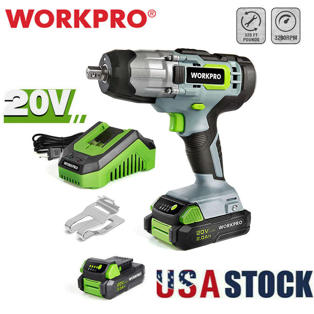 WORKPRO 20V Cordless Impact Wrench 1/2-Inch by WORKPRO