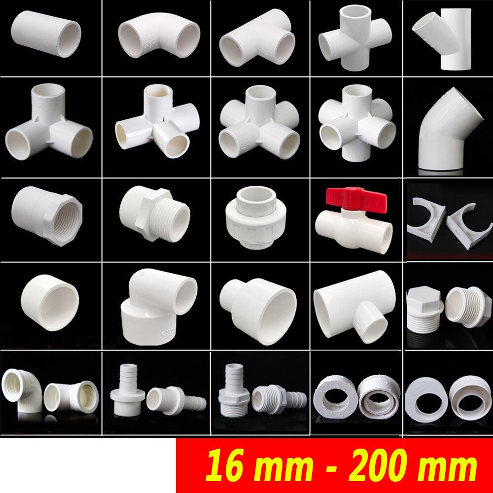 White PVC-U Pipe Adhesive Fittings Kit