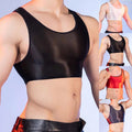 For Fitness For Yoga Glossy Tank Tops Mens Sleeveless Vest Nylon