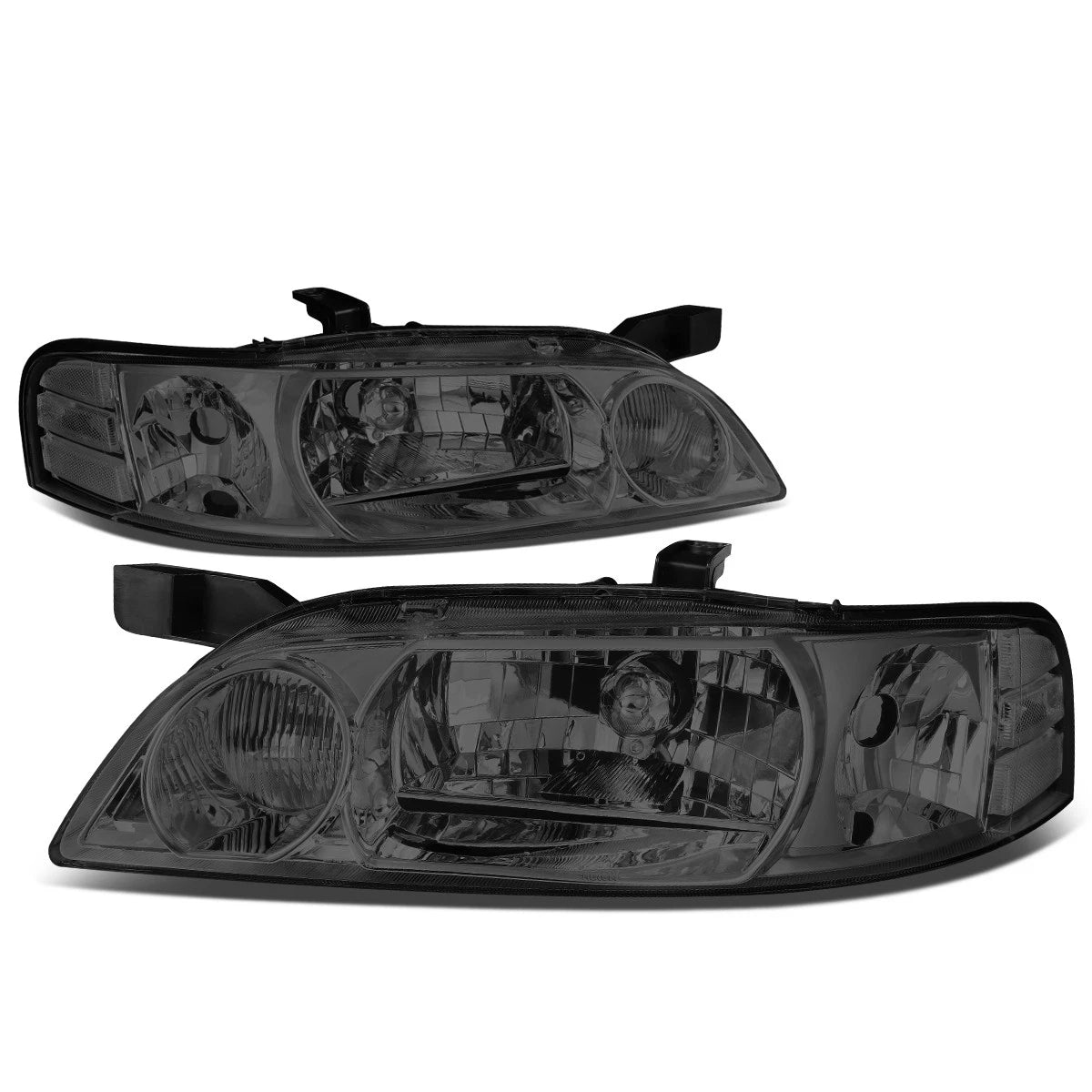 Fit 00-01 Nissan Altima Pair Smoked Housing Clear | Built Supply Co